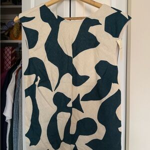 Abercrombie Backless Linen Abstract Women's Top - L